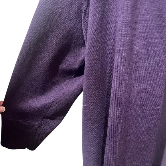 Lane Bryant Open Front Cardigan sweater purple Long Sleeve Size 18/20 NWT - Picture 5 of 5